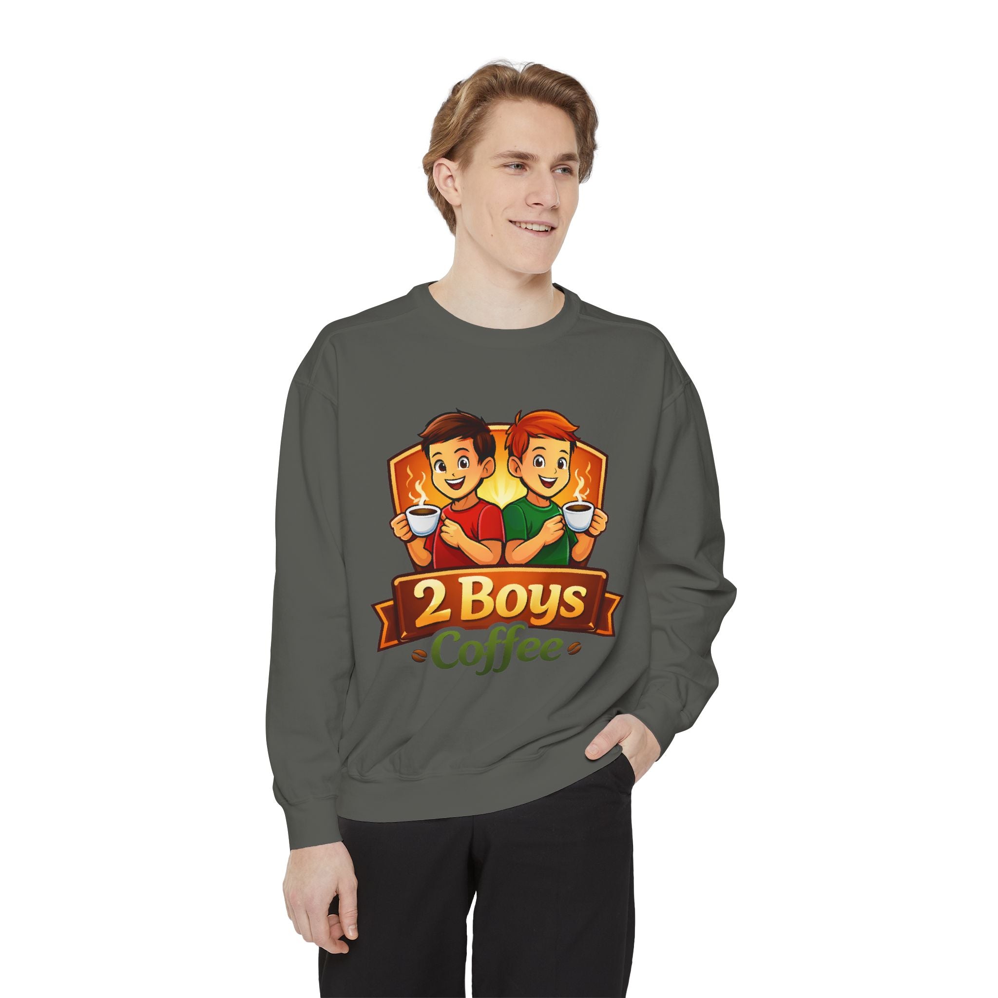 2 Boys Coffee Sweatshirt Crewneck