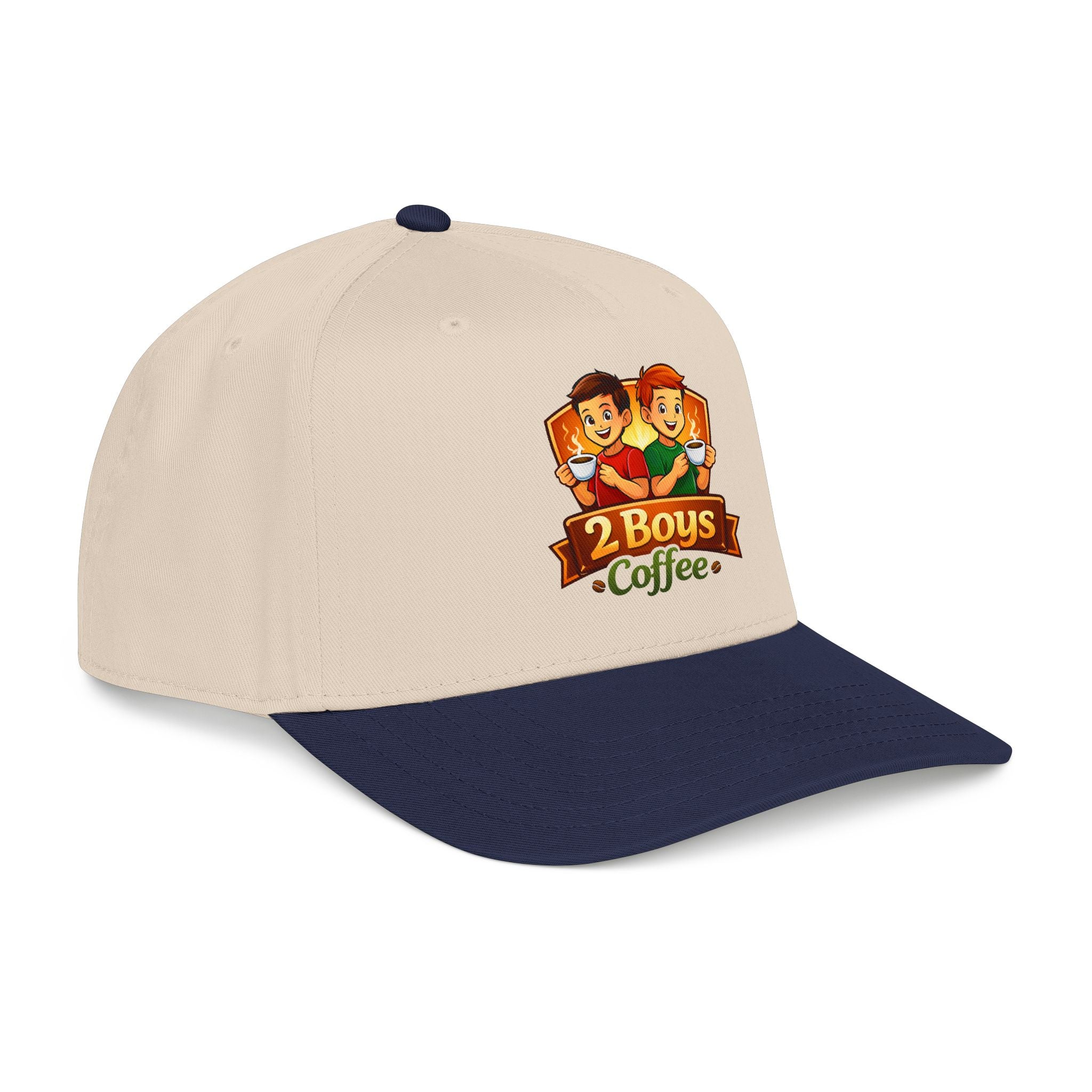 2 Boys Coffee Baseball Cap